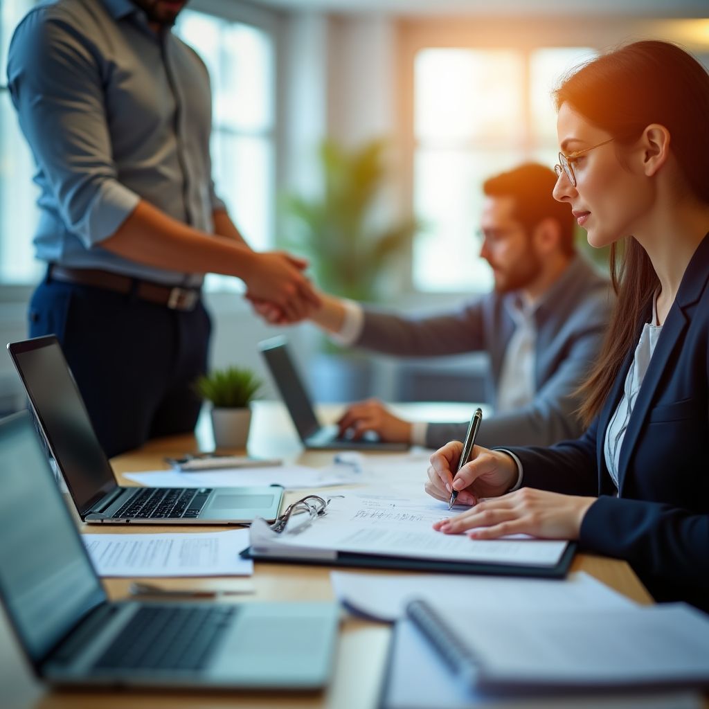 Equipo trabajando consultorías